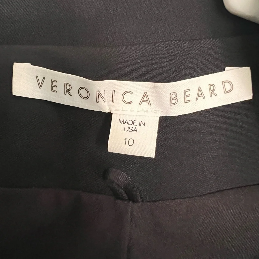 NWOT Veronica Beard Scuba Hadley Jacket Coat Black Size 10/ Large Moto - Picture 8 of 12